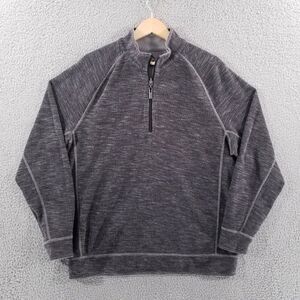 Tommy Bahama Gray Reversible Slubtropics Half Zip Sweatshirt Size XXL